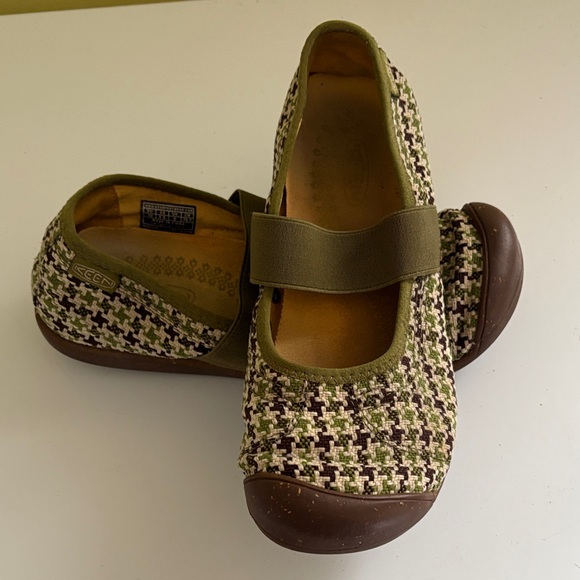 Keen Green/Brown Plaid Mary Jane Size 8.5 - Picture 1 of 10